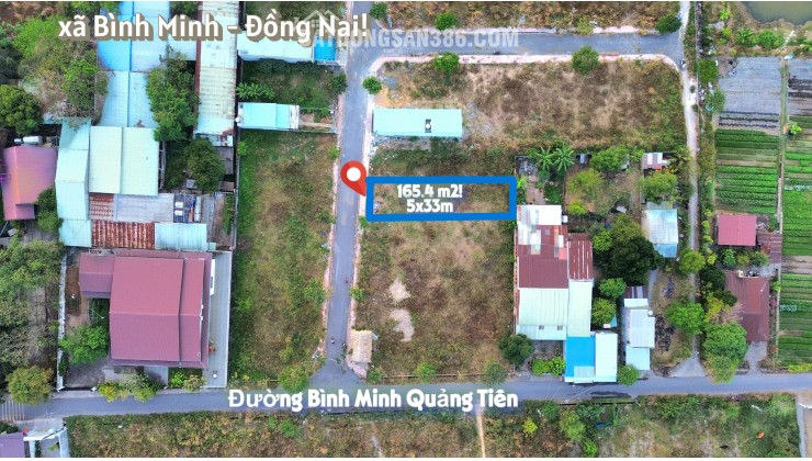 Bán lô đất gần chợ Trà Cổ - giá 1,35 tỷ 165m2, xã Bình Minh, Đồng Nai